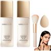 Generic Miraglow Fondotinta Adattivo Over 50, 4 in 1 Fondotinta Coreano 30ML | Fondotinta Cambia Colore in Base Alla Pelle, SPF 30+, Lunga Tenuta, Antiedad, Include un Pennello e Dischetti di Cotone