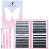 TOPNAILS TOP NAILS Ciglia Finte a Ciuffetti, 640 Pezzi, 30D-60D, 8-16 mm, C/D