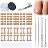 WSOAFVK 16 Pezzi Kit Trattamento per Unghie Incarnite, Soluzione Completa per Unghie dei Piedi Incarnite, Correttore con Strisce, Strumenti Pedicure in Acciaio Inossidabile Argento Incarnito Traspirante