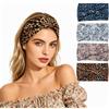 Lunaanda Fascia Capelli Donna Morbida Larga 4 Pezzi Leopardata Yoga | Fasce Elastiche Morbide, Antiscivolo e Traspiranti - Ideali per il Quotidiano, lo Sport e il Fitness