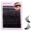 WENDY LASHES Ciuffetti Ciglia Finte D-Curl 10-18mm Mixed 50D | Extension Ciglia Individuali Naturali Soft Cluster lashes Riusabile DIY Lash Extension a Casa