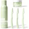 Beslibate Kit Dermaplaning con spray e crema per la cura del viso | Kit completo di dermaplaning con 3 rasoi per il viso, spray rilevatore di peli e crema lenitiva idratante.