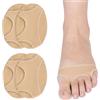 IMLDUY 2 Paia Cuscinetti Metatarsali Donna e Uomo, Solette Gel per Metatarsalgia e Neuroma di Morton, Cuscinetto Avampiede Traspirante a 3 Fori per Tacchi e Scarpe, Color Carne, Taglia L