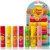 Corsair Toiletries Chupa Chups - Set di 7 balsami per labbra, vari sapori di frutta, Watermelon, Limone, Arancia, Strawberry, Apple, Pineapple, Peach