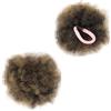 RUNRAYAY 2 Pezzi Coda di Cavallo Afro Soffio per Bambini Neri, T1B/27, Coda di Cavallo Crespa Sintetica Corta Nera Premium per Capelli Naturali, Estensione Elastica per Coda di Cavallo, Coda di Cavall
