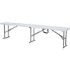 Panca Pieghevole per Catering 183x28x43 cm in Polietilene Bianca