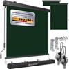 KESSER® Tenda a rullo verticale, 160 x 250 cm, con meccanismo a manovella, per balcone, protezione solare e privacy, protezione solare con manovella, per balcone e terrazza, con kit di montaggio e