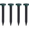 funfunfly 4X Dissuasori per Talpe Ultrasuoni Solare Scaccia Anti Talpe - IP65 Impermeabile Ultrasuoni dissuasore per gatti, Animali,Gopher,Serp