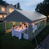 arvioo Gazebo 4x8, Trasforma il Tuo Giardino in una Zona Festa, Tendone per Feste con 2 Lati e 2 Frontali, Resistente ai Raggi UV e Impermeabile, Tendone per Feste in Tubi di Acciaio Zincato e Telo in