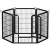 Yaheetech 6 pannelli parco per cani, 80 cm, recinto in metallo con porta | Recinzione modulare per cani, cuccioli, conigli, anatre e roditori, Cani Barriere Pannelli con fermo interno/esterno