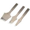 LeeQinersw 3 Pezzi Punzone per Cuoio, 3 Mm | Finitura brillante a Specchio, Scalpello per Pelle, Piatto, Fustelle, cuoio, Amanti Del Fai da Te