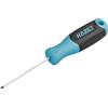 HAZET Cacciavite 811-25, profilo a taglio con impugnatura antiscivolo a 3 componenti, larghezza 0,4x2,5 mm tra le superfici, lama rotonda, lunghezza 160 mm