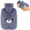 Comioke Borsa Acqua Calda, Borsa Dell'acqua Calda Con Morbido Rivestimento, Grande 2 Litri, Borsa Dell'acqua Calda Per Alleviare Il Dolore Addominale E Posteriore, Borsa Acqua Calda Peluche, Bottiglia Acqua