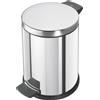 HAILO Tret-Mülleimer Solid M 12l Ø28cm Edelstahl