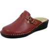 Cinzia Soft Pantofole Donna Linea Sanitaria in Pelle Rosso, Plantare Estraibile, Zeppa Bassa, 2020DN