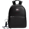 Tommy Jeans Donna Zaino City Charm Dome con Charm, Nero (Black), Taglia Unica