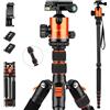 VICTIV Treppiede Fotocamera in Alluminio da 203cm, Monopiede Compatto per DSLR, Treppiede Alto Professionale con Testa a Sfera a 360 Gradi e Carico da 15,4 kg per Lavoro e Fotografia