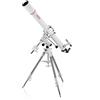 BRESSER ISA Telescopio rifrattore 102/1350 Space Exploration EQ4 stile NASA | Stelle, Luna, Pianeti, Giove, Marte, Saturno, Focheggiatore Hexafoc, Montatura EQ4, Adattatore T2, Cercatore 6x30