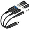 Aksenli Adattatore audio da USB C a 3,5 mm (3 in1) per cuffie USB Aux per iPhone 17 16 15 Pro Max Jack Splitter cavo di tipo C per cavo di ricarica Apple OTG 3.0 Dual Charging per iPad Car DAC compatibile per