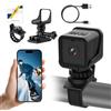 Zephviora Mini Action Cam WiFi, 1080P HD & 120° grandangolo fotocamera sportiva, dash | per casco e bicicletta, con registrazione in loop, 3 ore di batteria, fotocamera d'azione impermeabile per l'uso quotidiano