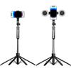 Generico Treppiede Per Telefono Con Luce Supporto Cellulare, Stativo Fotocamera E | Selfie Stick Con Luce Per Vlog Viaggi Video Registrazione Live Streaming Cellulare Fotocamera