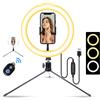 AGM 10 Led Luce ad Anello, con treppiede Selfie Ring Light, dieci regolazioni di luminosità, tre modalità di temperatura colore e un telecomando Bluetooth, Supporta Tik Tok/YouTube/Trucco