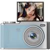 CAZSTYK Fotocamera tascabile portatile 4K da 3, Blue WITHOUT MEMORY CARD | Luce riempimento anteriore, stile retrò per i viaggi degli utenti occasionali