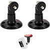Zhcwldmi Supporto per fotocamera, autoadesivo, senza fori, regolabile a 360 gradi, accessorio per telecamera di sorveglianza, accessorio per Ring Eufy Blink, 9,5 x 6,8 cm (nero, 2 pezzi)