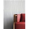 NEWROOM carta da parati Grigio Lucido Chiaro Tessuto non Tessuto - Annata Argento Strisce Linea Moderna