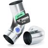 greate 2x Gomito pluviale zincato 72° e diametro 80 mm | gomito con manicotto per semplice montaggio a innesto - curva come accessorio grondaia - scarico acqua piovana
