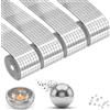 Aomig Amoig Mini Specchio Mosaico Vetro, Piastrelle Adesive Quadrate In Vetro, Tessere Mosaico A Specchio per Decorazione Casa, Fai Da Te, Artigianato, 4 Rotoli, Colore Argento