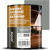 JOVIRA PINTURAS Pittura per Facciata Anti-Umido, Idrorepellente, Impermeabile e Anti-Cracking. (750 Millilitri, Grigio Autunno)