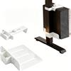 tivekeo Porta PC sotto scrivania, Supporto per Computer senza Forare, Portata 18 kg, Regolabile in Altezza e Larghezza, Supporto Computer per Tavoli Alti, Gamba del Tavolo 65x45 mm (Bianco)