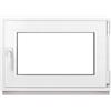 Framex Finestra in PVC 80x50 cm Bianco Girevole DIN Destra Doppio Vetro | Doppio Vetro 32 mm, Larghezza x Altezza: 800 x 500 mm, per Cantina, Garage, Casetta da Giardino e Ripostiglio