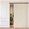 XUEQXUE Tenda per Porta in Stile Fisarmonica 158 x 198 cm Divisorio per Stanza, Isolamento Termico, per La Privacy Porte a Soffietto da Interno per Bagno, Camera da Letto, Beige