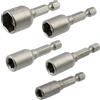 AERZETIX Kit di 5 inserti con bussola esagonale SW6 / SW7 / SW8 / SW10 / SW13 / 1/4''