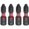 QUARKZMAN 4Pz PZ2 Inserti per Avvitatore 1/4 Gambo Esagonale 25mm/1 Lunghezza Punte per Cacciavite Magnetico Esagonali con Taglio a Croce in Acciaio S2 per Trapano Elettrico Qualità