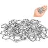 LGWJHCY Silver Metal Hoop Eye pin Viti, Mini Metal Hoop peg Screw, Eye pin Gancio per Progetti Artistici e Creativi (100 pz)