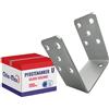Chle-Mar Supporto per palo a U da 100 mm, in acciaio zincato | Supporto robusto per trave, ancoraggio a palo per recinzioni e strutture in legno, base palo avvitabile