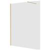 GALYON IMEX - Pannello doccia fisso - SCREEN PRO con vetro temperato, profilo in alluminio, barra di supporto e tenuta EVA, installazione a parete, design moderno. (oro spazzolato, 90 cm)