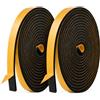 Zayejod Rotoli 5Mx2 Nastro Autoadesivo Schiuma,10mm Larghezza 6mm Spessore Strisce in Neoprene Schiuma Guarnizione in Gomma Isolante Anti-vibrazione Anti-collisione Insonorizzata Protezione per Mobili Auto