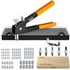 eSynic Kit Rivettatrice per Inserti Filettati con 5pz Mandrini e 80pz Dadi per Rivetti M3 M4 M5 M6 M8, Pinza Pistola Manuale a Rivetti Professionale per Riparazione Auto Rimorchi Mobili - Arancione