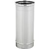MAKA change your life quality MAKA Tubo per Canna Fumaria, Modulo Lineare 500 mm in Acciaio Inox, Tubo Fumo Monoparete per Stufa a Legna Pellet e Caldaia, Innesto Maschio-Femmina (Ø 80 mm, AISI 304)