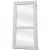 Otwarte Porta esterna in PVC. Porta in PVC per negozio, balcone, casa, azienda. 4 colori: antracite, rovere dorato, noce, bianco (90x200 Porta rettangolare, bianco)