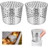 Minfuerang 2 Pezzi Grondaie in Acciaio Inox,Filtro per Pluviale | Protezione Foglie Grondaie in Acciaio,Rete per Tubi di Scarico Pioggia per Grondaie, Pluviali e Tetti Piani