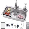 Namuerk Lavello da appoggio 80x50cm acciaio inox 304, lavabicchieri piastra scongelante 80×50