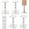 ECUTEE 4 Pezzi Supporto Regolabile per Pali 10-15 cm Staffe per Pali in Legno | Supporto Pali Regolabile 100-150 mm, Base Pilastro per Recinzioni, Pergolati e Tettoie, Piedini di Supporto con Viti