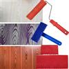 Iunipusy Strumenti per venature del legno, 4 pezzi, rulli per pittura, motivo con manici, per pareti