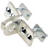 FEINZ Catenaccio per porta in acciaio inox, Serratura per porta | Catena aperto 30 mm, Bloccabile con lucchetto in acciaio, argento, ideale per porte da garage e porte interne