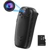 HY H+Y Videocamera 1080P con Audio, Mini Telecamera Portatile con Foto, con Rilevamento del Movimento, Visione Notturna, con Funzioni di Acquisizione e Registrazione